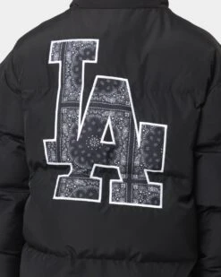 New Era Los Angeles Dodgers Paisley Puffer Jacket Black -Culture Kings 02033505 YB001 mens 040