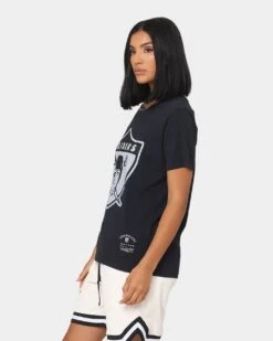 Mitchell & Ness Women's Las Vegas Raiders Vintage NFL Big Logo T-Shirt Faded Black -Culture Kings 02033798 YB554 womens 0060