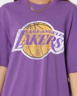 Mitchell & Ness Los Angeles Lakers Vintage Finals T-Shirt Faded Purple -Culture Kings 02034578 YF432 womens 0040