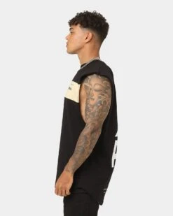 Nena And Pasadena Overthrown Scoop Back Muscle T-shirt Jet Black -Culture Kings 02034971 YB339 mens 0060