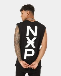 Nena And Pasadena Overthrown Scoop Back Muscle T-shirt Jet Black -Culture Kings 02034971 YB339 mens 0070