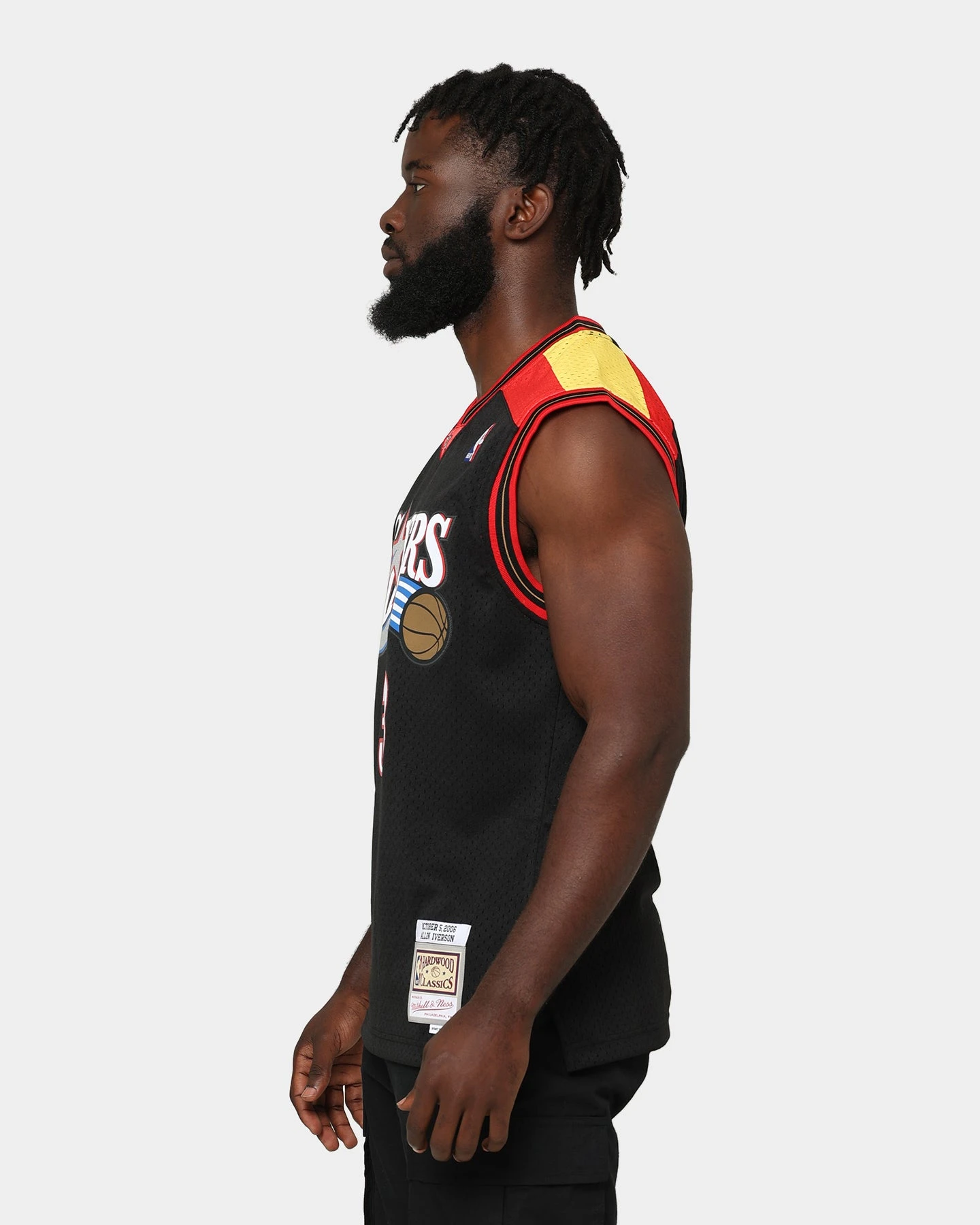 Mitchell & Ness Philadelphia 76ers Allen Iverson #3 '06 Road Swingman Jersey Black 8 Mitchell & Ness Philadelphia 76ers Allen Iverson #3 '06 Road Swingman Jersey Black - Image 6