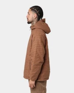 Brixton Cass Half Zip Puffer Jacket Brick -Culture Kings 02035439 YX139 mens 0060