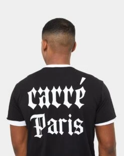 Carre Distressed Ringer Oversized Short Sleeve T-Shirt Black/White -Culture Kings 02035693 YB012 mens 00080