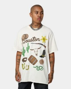 Goat Crew All Over Houston Vintage T-Shirt Off White