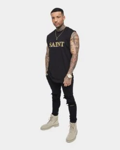 Saint Morta Society Muscle T-Shirt Black/Gold -Culture Kings 02035802 YB003 mens 020 e5ccdc67 5264 4767 9778 81774f724978