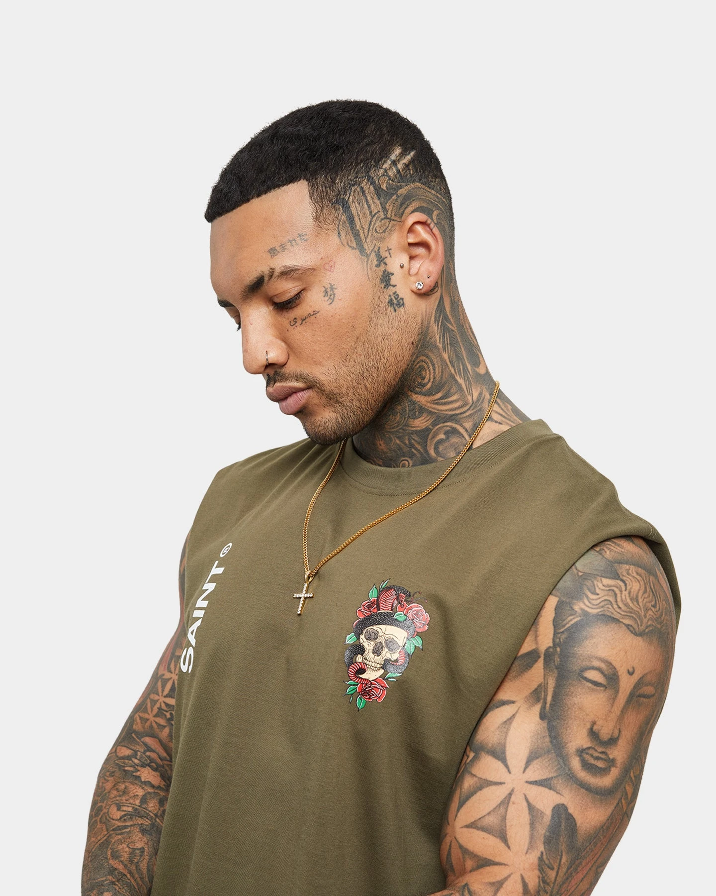 Saint Morta Forbidden Muscle Singlet Army Green 9 Saint Morta Forbidden Muscle Singlet Army Green - Image 7