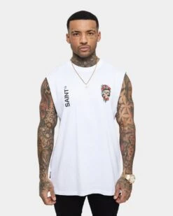 Saint Morta Forbidden Muscle Singlet White 14 Saint Morta Forbidden Muscle Singlet White -Culture Kings 02035819 YW100 mens 0030