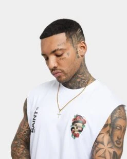 Saint Morta Forbidden Muscle Singlet White 18 Saint Morta Forbidden Muscle Singlet White -Culture Kings 02035819 YW100 mens 0070