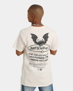 Rats Get Fat Digital Demon Vintage T-Shirt Off White
