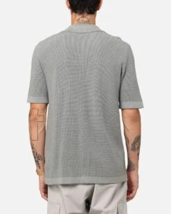 XXIII Zyair Knit Rib Button Up Shirt Olive -Culture Kings 02036262 YO100 mens 00030