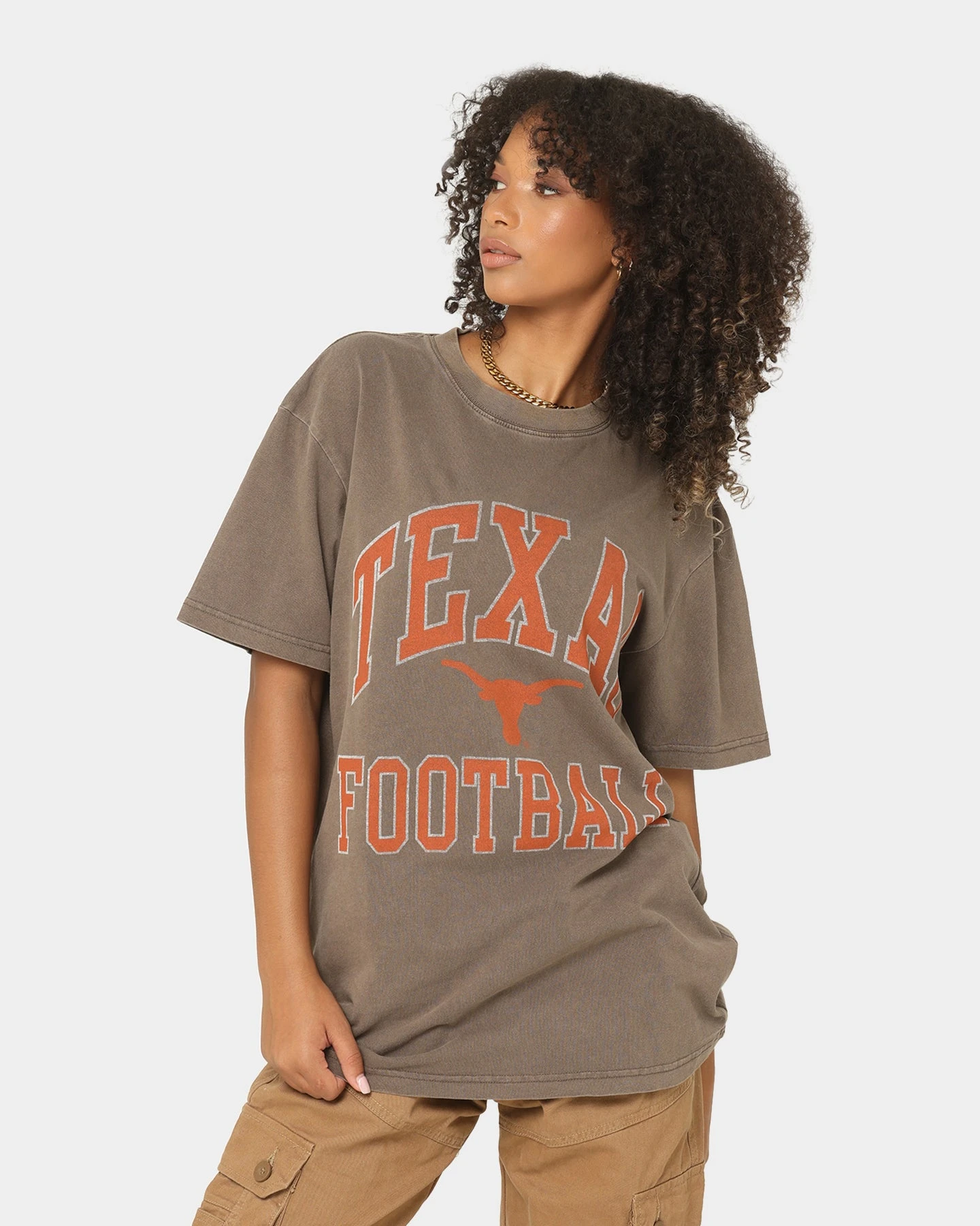 National Collegiate Athletic Association Texas Longhorns Vintage Arch T-Shirt Washed Chocolate 3 National Collegiate Athletic Association Texas Longhorns Vintage Arch T-Shirt Washed Chocolate