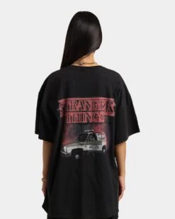 Goat Crew X Stranger Things Chief Hopper Vintage T-Shirt Black Wash -Culture Kings 02036589 YB295 womens 0040