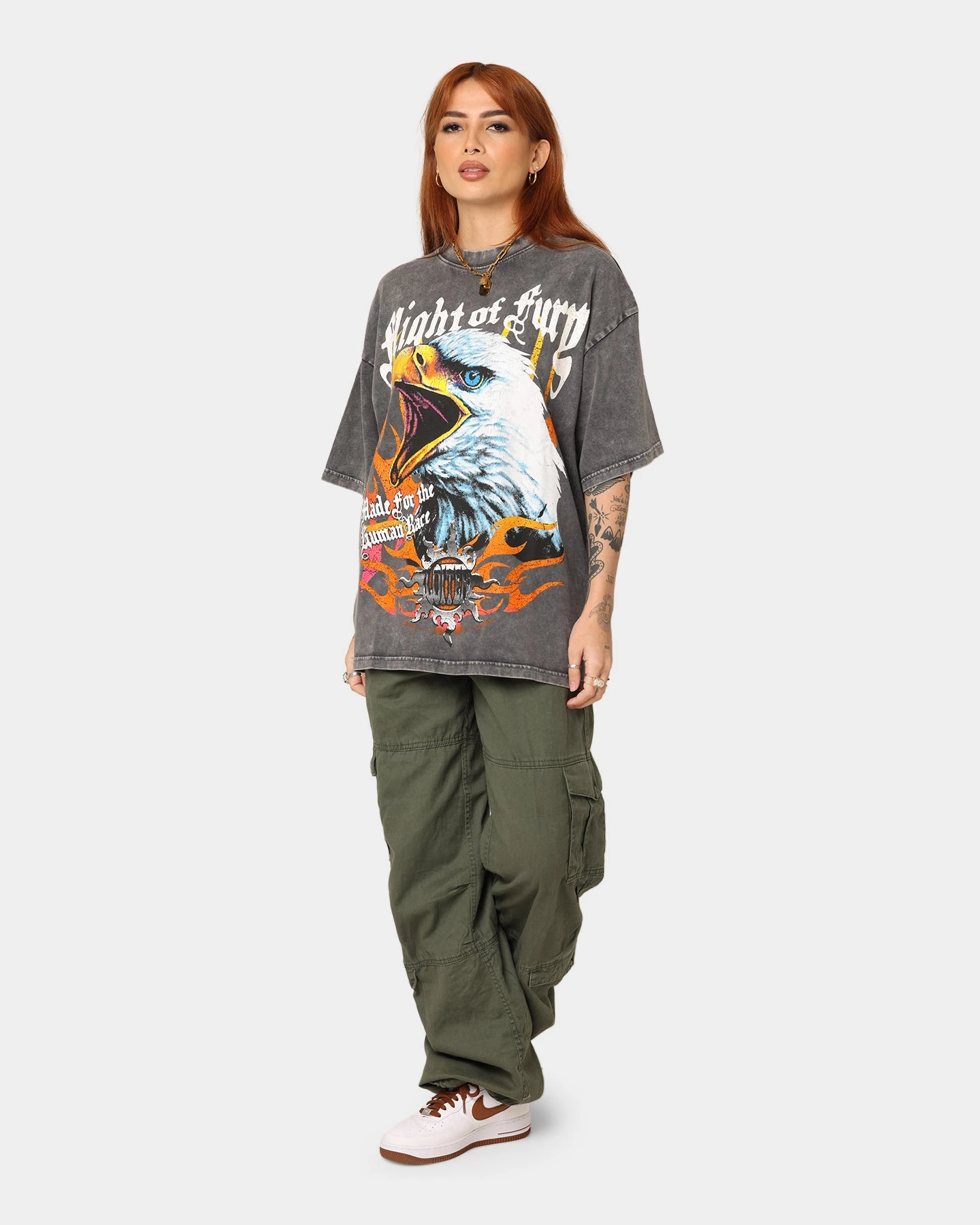 Loiter Fury Vintage T-Shirt Charcoal 5 Loiter Fury Vintage T-Shirt Charcoal - Image 3