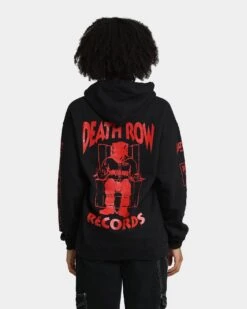 Death Row Records Death Row Logo Hoodie Black/Red -Culture Kings 02037703 YB004 womens 0040