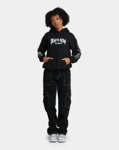 Death Row Records Death Row Logo Hoodie Black/White -Culture Kings 02037703 YB012 womens 0020