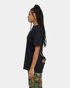 Deathrow Records Deathrow Logo T-Shirt Black/Gold -Culture Kings 02037704 YB003 womens 0060