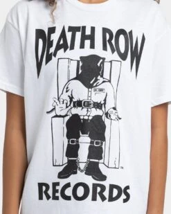 Death Row Records The Chair T-Shirt White/Black -Culture Kings 02037705 YW110 womens 0030