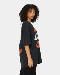 Mitchell & Ness Los Angeles Lakers 3-Peat T-Shirt Black -Culture Kings 02038000 YB001 womens 0060