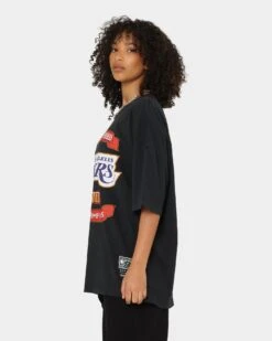 Mitchell & Ness Los Angeles Lakers 3-Peat T-Shirt Black -Culture Kings 02038000 YB001 womens 0070