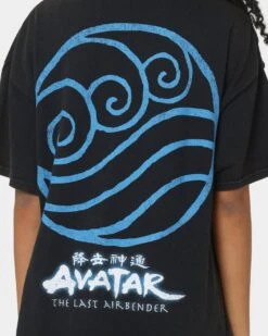 Goat Crew X Avatar: The Last Airbender Water Elements Vintage T-Shirt Black Wash -Culture Kings 02038488 YB295 womens 0040