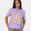 Mitchell & Ness Women's Los Angeles Lakers Vintage '91 Finals T-Shirt Faded Purple -Culture Kings 02038862 YF432 womens 0010