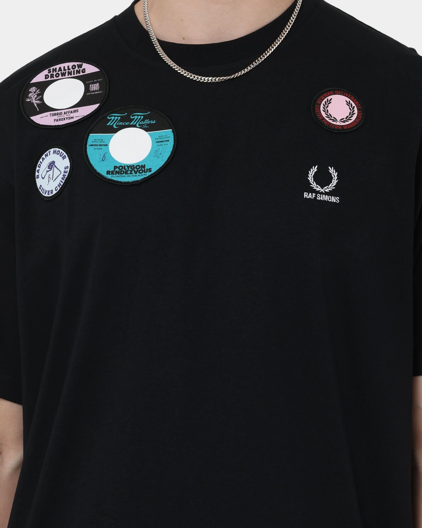 Fred Perry X Raf Simons Oversized Patched T-Shirt Black 5 Fred Perry X Raf Simons Oversized Patched T-Shirt Black - Image 3