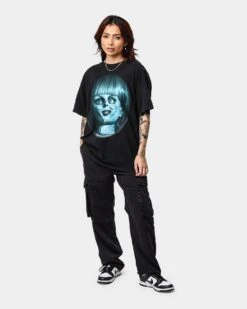 American Thrift X Annabelle Doll Vintage T-Shirt Black Wash -Culture Kings 02039106 YB295 womens 0020