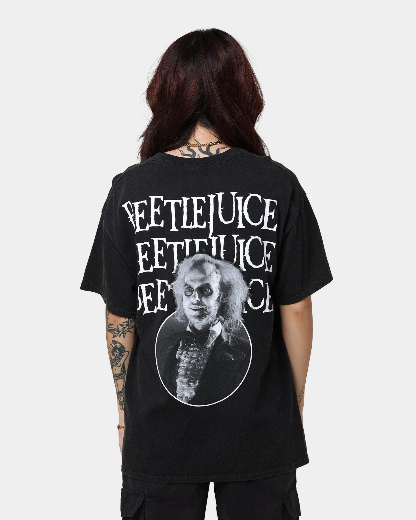 American Thrift X Beetlejuice Here Lies Vintage T-Shirt Vintage Black 4 American Thrift X Beetlejuice Here Lies Vintage T-Shirt Vintage Black - Image 2