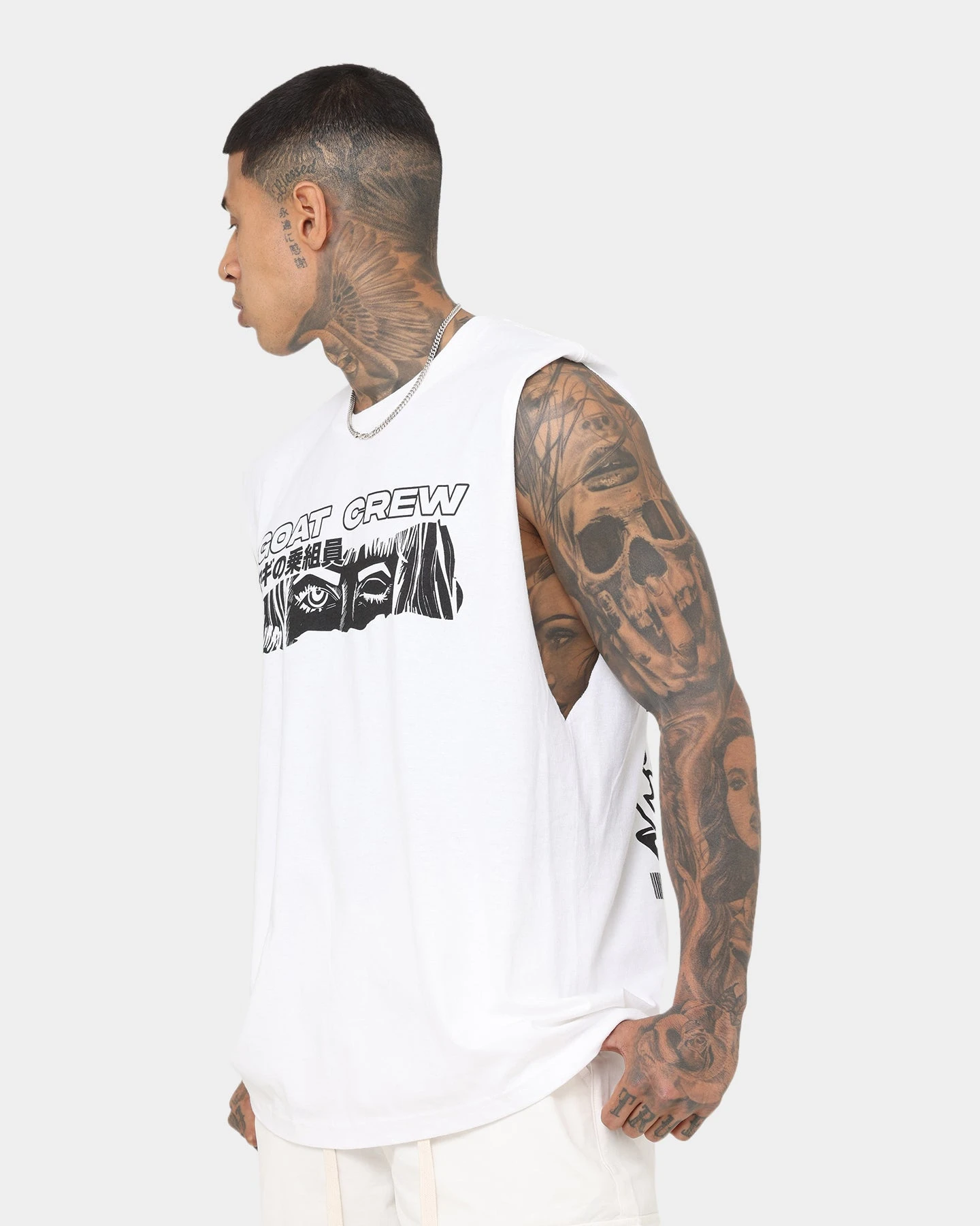 Goat Crew Niseko Muscle T-Shirt White 9 Goat Crew Niseko Muscle T-Shirt White - Image 7