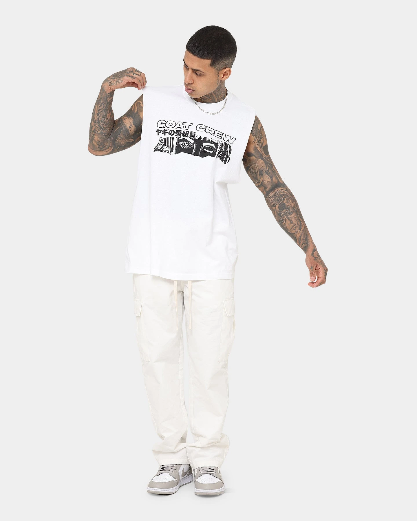 Goat Crew Niseko Muscle T-Shirt White 10 Goat Crew Niseko Muscle T-Shirt White - Image 8