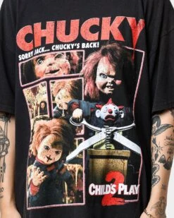 American Thrift X Child's Play 2 Child's Play 2 Vintage T-Shirt Black Wash -Culture Kings 02039392 YB295 womens 0030