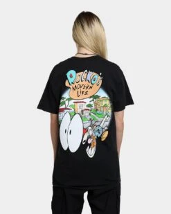 American Thrift X Rocko's Modern Life Rocko's Modern Life Vintage T-Shirt Black Wash -Culture Kings 02039510 YB295 womens 0040