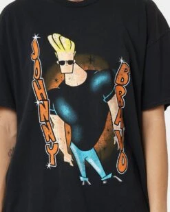 American Thrift X Johnny Bravo Man, I'm Pretty Vintage T-Shirt Black Wash -Culture Kings 02039560 YB295 womens 0040