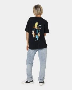 American Thrift X Johnny Bravo Man, I'm Pretty Vintage T-Shirt Black Wash -Culture Kings 02039560 YB295 womens 0080