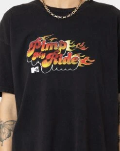 American Thrift X MTV Pimp My Ride Vintage T-Shirt Black Wash -Culture Kings 02039813 YB295 womens 0030