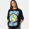 Goat Crew More Peace Less War Vintage T-Shirt Washed Black -Culture Kings 02039895 YW607 womens 0010