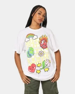 Goat Crew Peace On Earth Vintage T-Shirt White