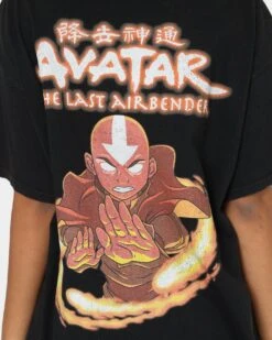 Goat Crew X Avatar: Aang Fire Vintage T-Shirt Washed Black -Culture Kings 02040114 YW607 womens 0050