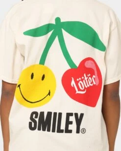 Loiter X Smiley Live Laugh Loiter T-Shirt Off White 12 Loiter X Smiley Live Laugh Loiter T-Shirt Off White -Culture Kings 02040174 YO007 womens 0040