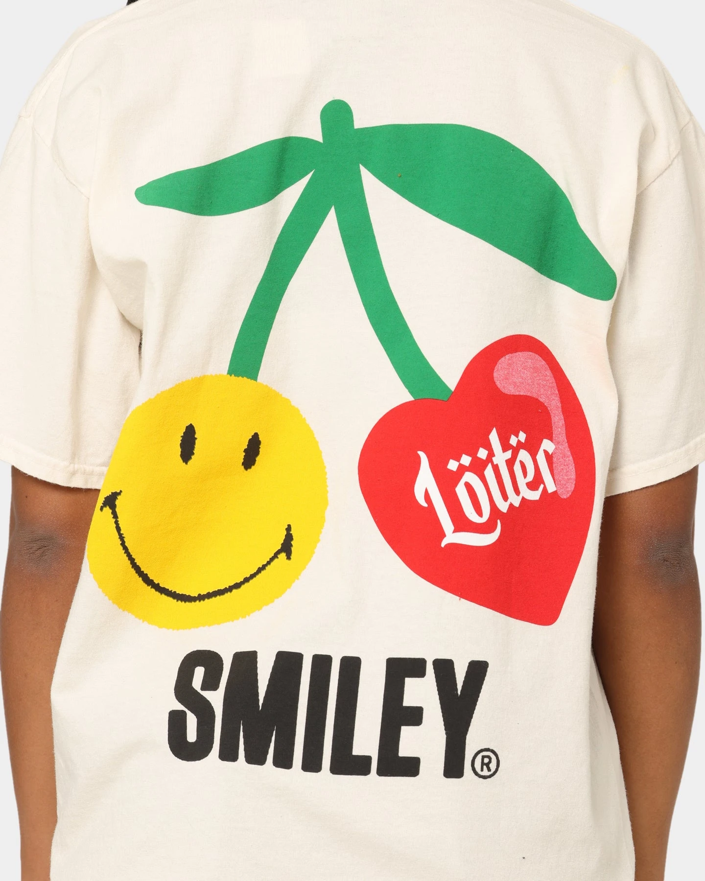 Loiter X Smiley Live Laugh Loiter T-Shirt Off White 6 Loiter X Smiley Live Laugh Loiter T-Shirt Off White - Image 4