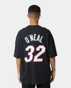 Mitchell & Ness Miami Heat Shaquille O'Neal #32 N&N Oversized T-Shirt Black -Culture Kings 02040338 YV013 mens 0040