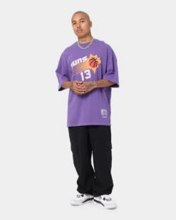 Mitchell & Ness Phoenix Suns Steve Nash Oversized T-Shirt Faded Purple -Culture Kings 02040340 YF432 mens 0030