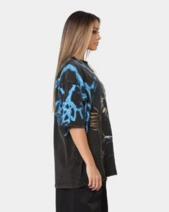 Loiter Lightning Eagle Vintage T-Shirt Black Wash -Culture Kings 02040511 YB295 womens 0060