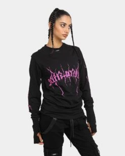 The Anti Order Youthquake Legion Long Sleeve T-Shirt Black/Pink -Culture Kings 02040752 YB025 womens 050