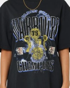 Mitchell & Ness Golden State Warriors Conference Champs Vintage T-Shirt Faded Black -Culture Kings 02040809 YB554 womens 0030
