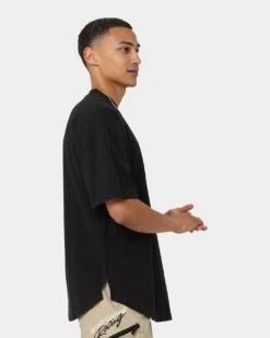 Carré Grid Iron Oversized T-Shirt Washed Black -Culture Kings 02040986 YW607 mens 0050