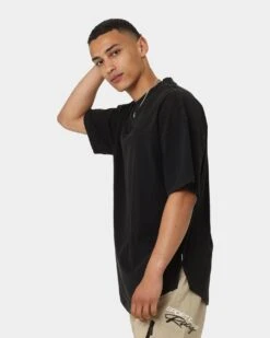 Carré Grid Iron Oversized T-Shirt Washed Black -Culture Kings 02040986 YW607 mens 0060