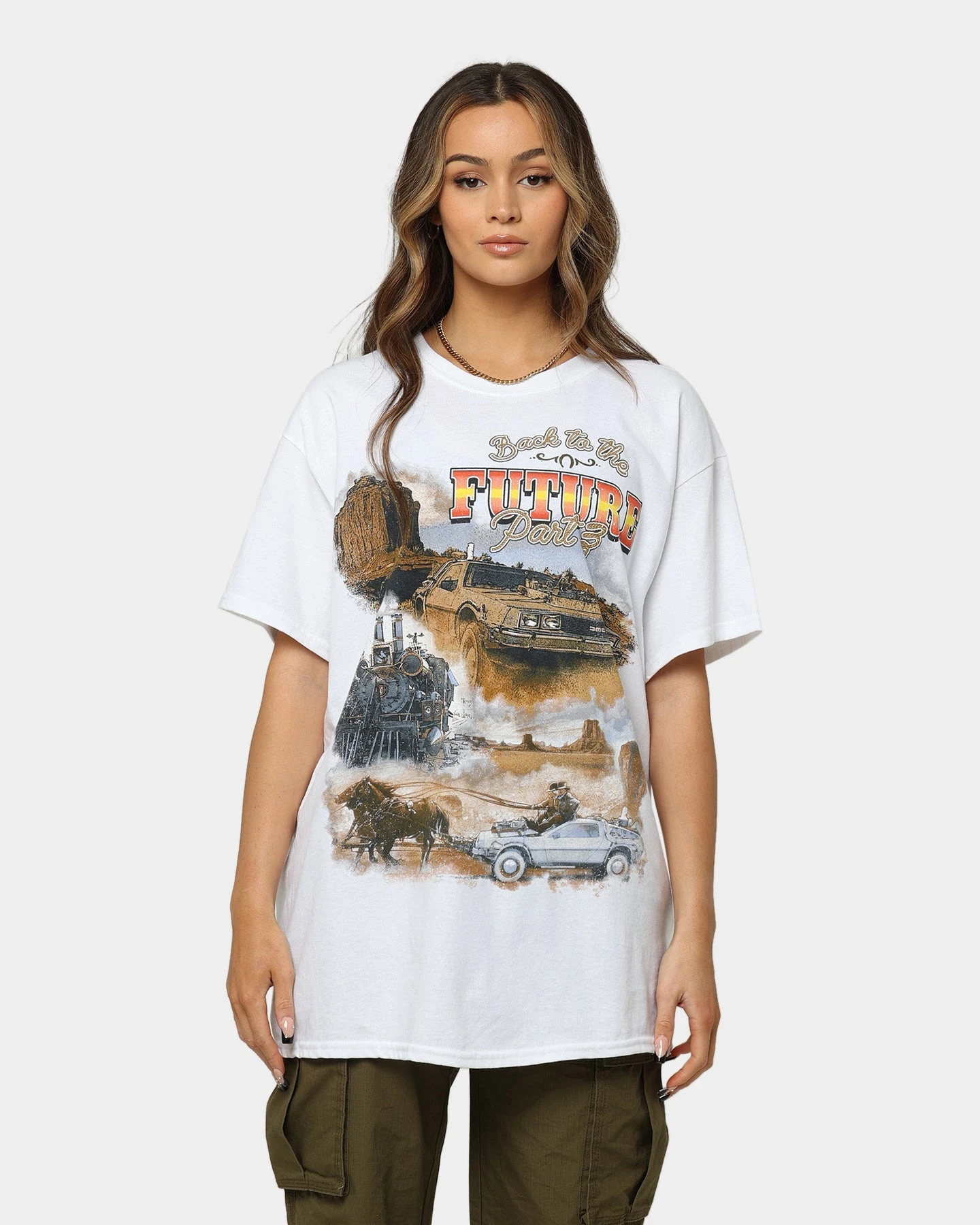 American Thrift X Back To The Future Back To The Future 3 Vintage T-Shirt White 5 American Thrift X Back To The Future Back To The Future 3 Vintage T-Shirt White - Image 3
