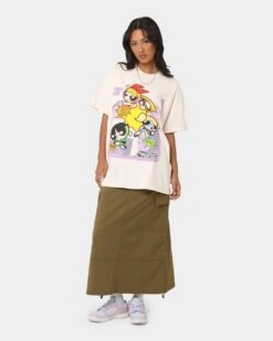 American Thrift X Powerpuff Girls Heavyweight Action Vintage T-Shirt Off White -Culture Kings 02041331 YO007 womens 0030